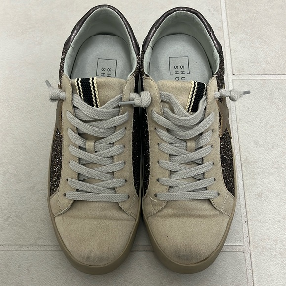 ShuShop Shoes - Shu Shop Black Glitter Star Sneakers